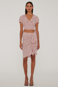 Rotate printed-mini-ruffle-skirt