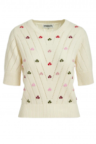 Essentiel Antwerp fare-embroidered-knitted-top