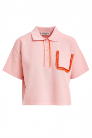 Essentiel Antwerp flame-polo-with-embroidery