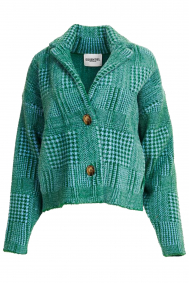 Essentiel Antwerp check-knitted-jacket