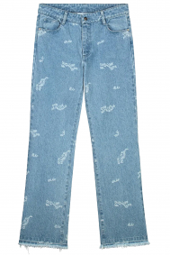 Olaf Hussein wavy-aop-denim-pants