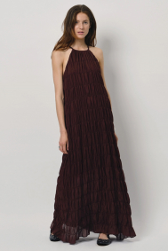 Dante6 Nelkis smocked halter dress