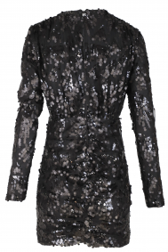 Rotate 112046000 Sequins V neck mini