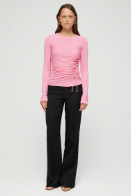 Rohe smocke-drawstring-top