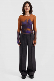 Olaf Hussein pintuck-wide-leg-pant